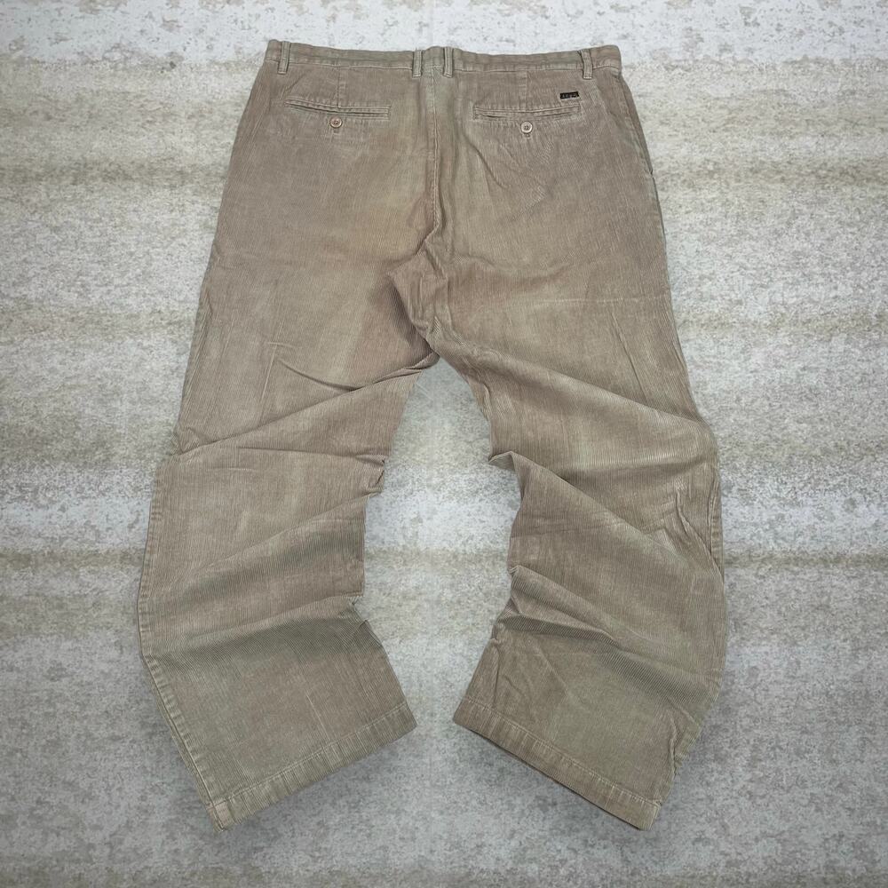 Vintage Y2K Izod Corduroy Pants 38x32 Relaxed Fit Tan Cotton Flat Front